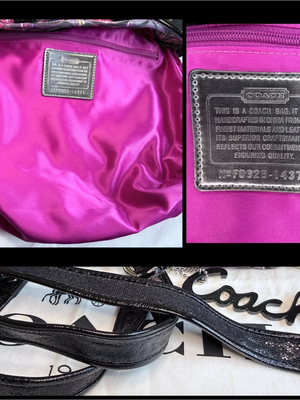 Coach Poppy Plaid Trio — Satchel + Wallet + Makeup Case - EUC + Dust Bag
